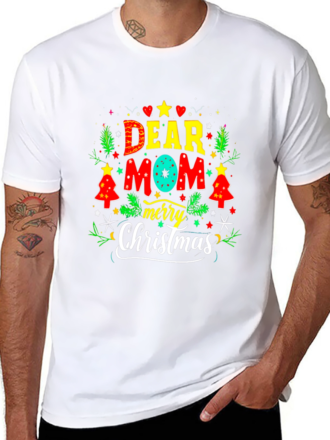 Dear Mom Merry Christmas Graphic Tee