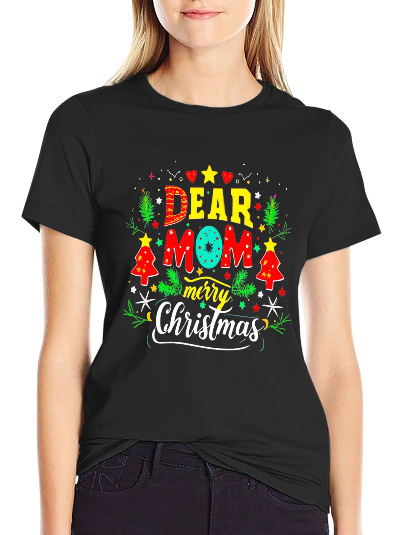 Dear Mom Merry Christmas Graphic Tee