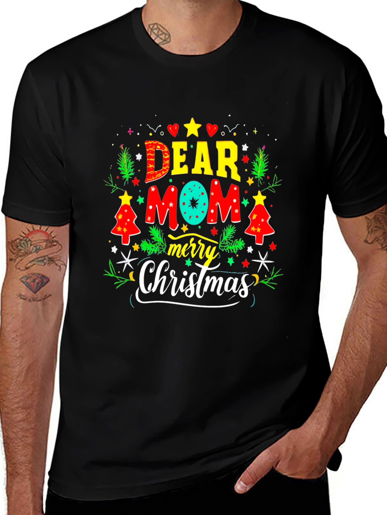 Dear Mom Merry Christmas Graphic Tee