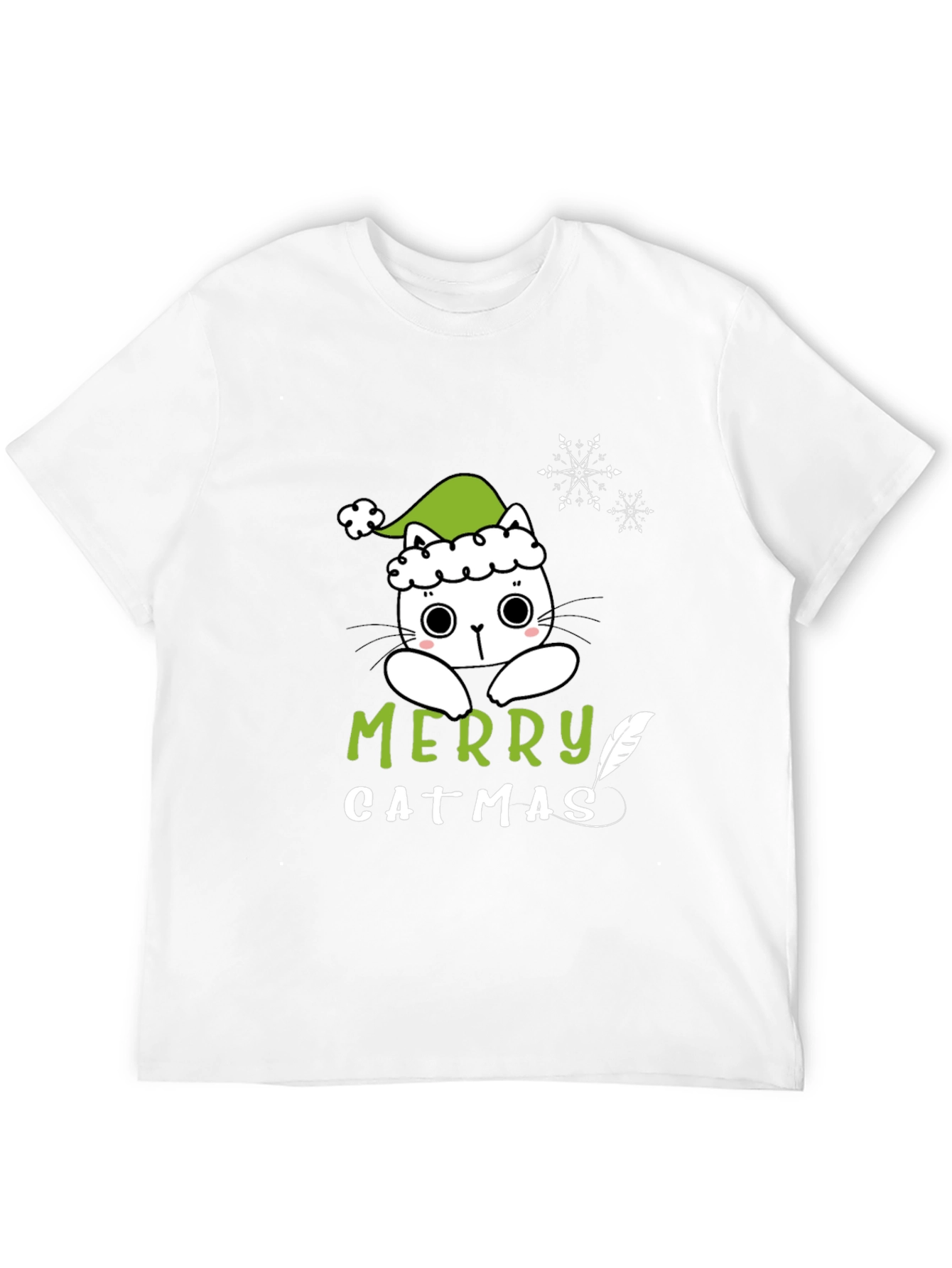 Merry Catmas T-Shirt - Cute Christmas Cat Tee