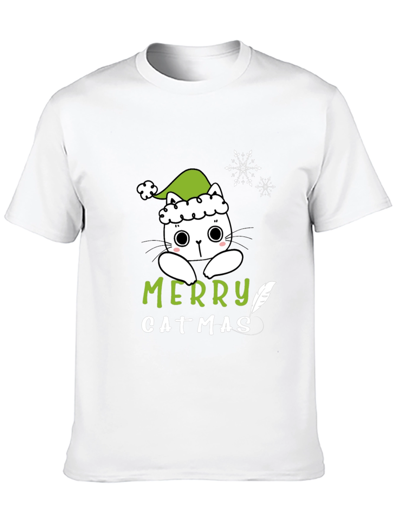 Merry Catmas T-Shirt - Cute Christmas Cat Tee
