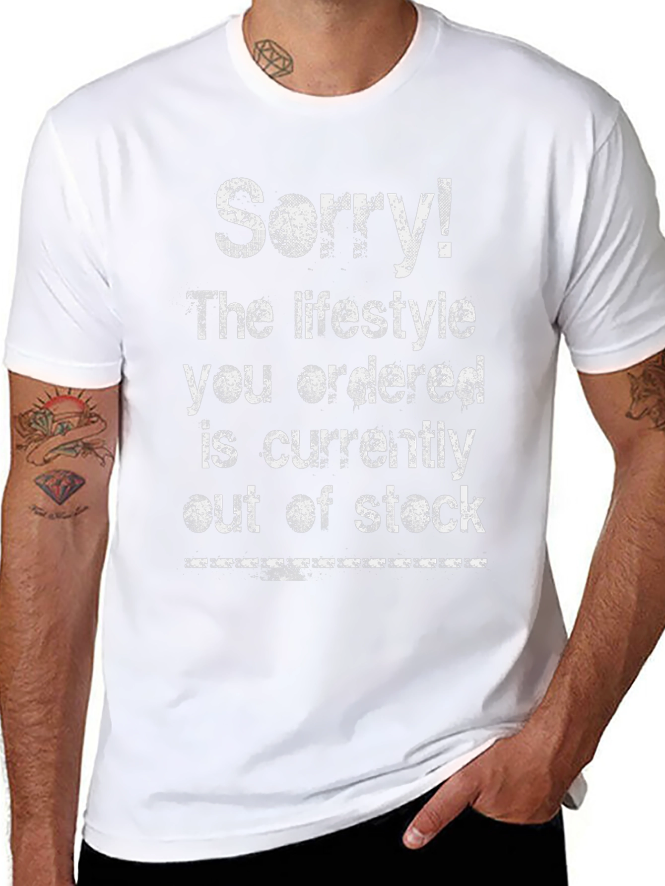 Sorry! Lifestyle Out of Stock Graphic T-Shirt