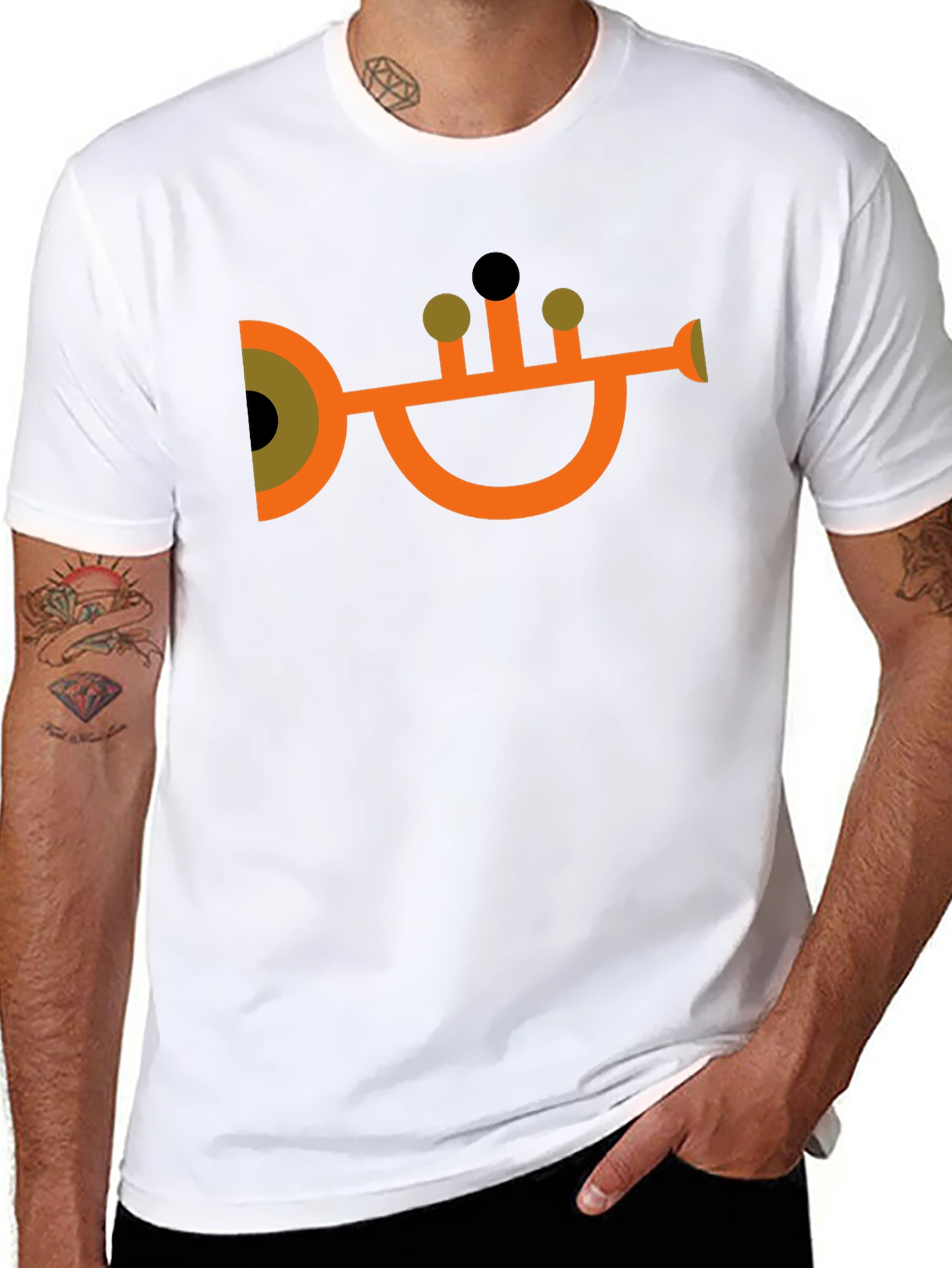 Trumpet Graphic T-Shirt - Unique Musician Tee