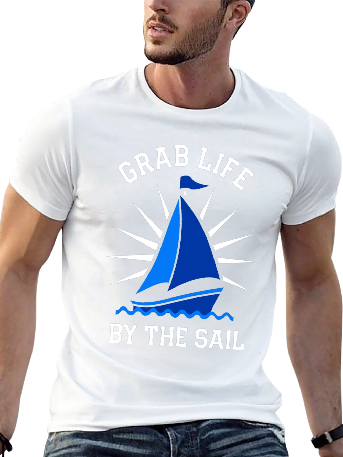 Grab Life By The Sail T-Shirt Nautical Boating Tee
