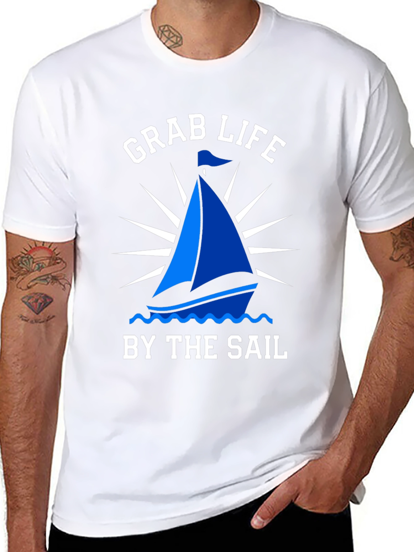 Grab Life By The Sail T-Shirt Nautical Boating Tee
