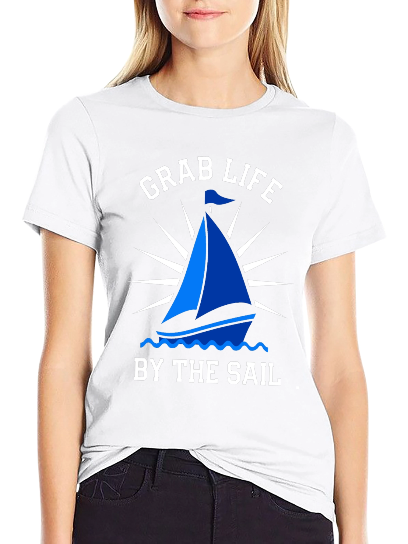 Grab Life By The Sail T-Shirt Nautical Boating Tee