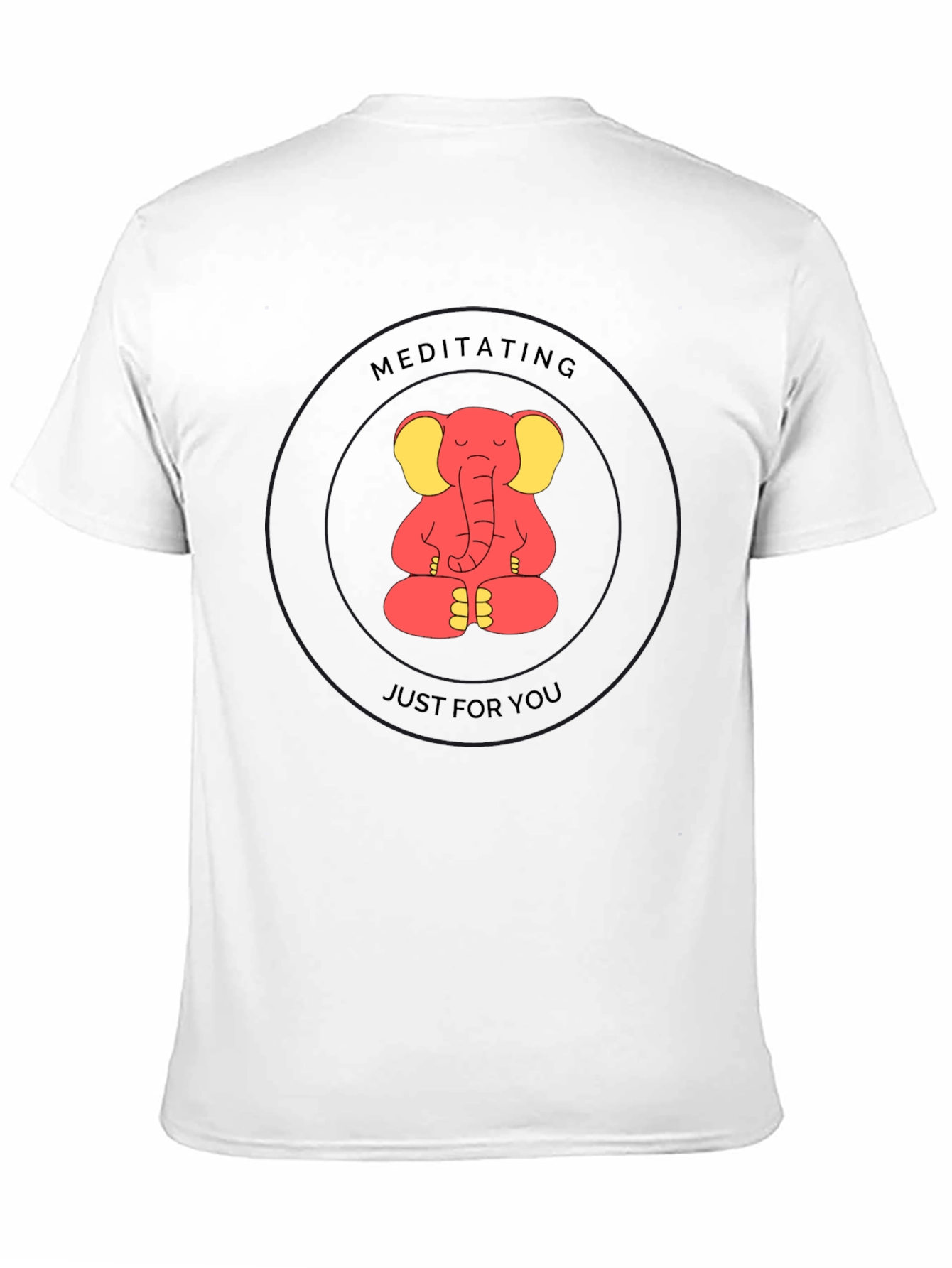 Meditating Elephant Black T-Shirt