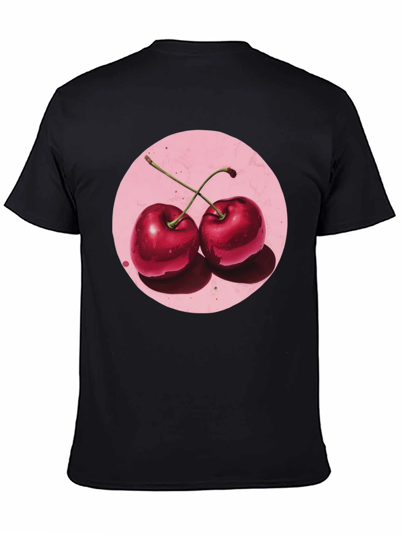 Cherry Graphic Black T-Shirt