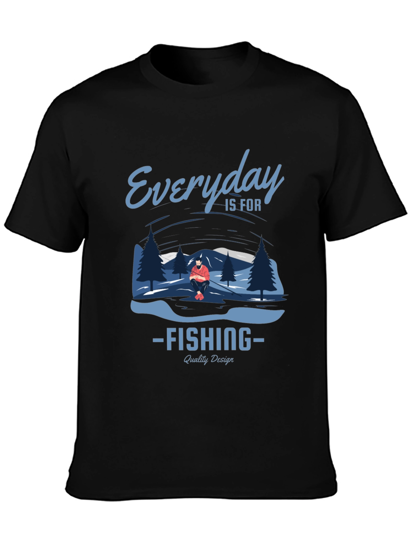 Everyday is for Fishing Graphic Tee - Black