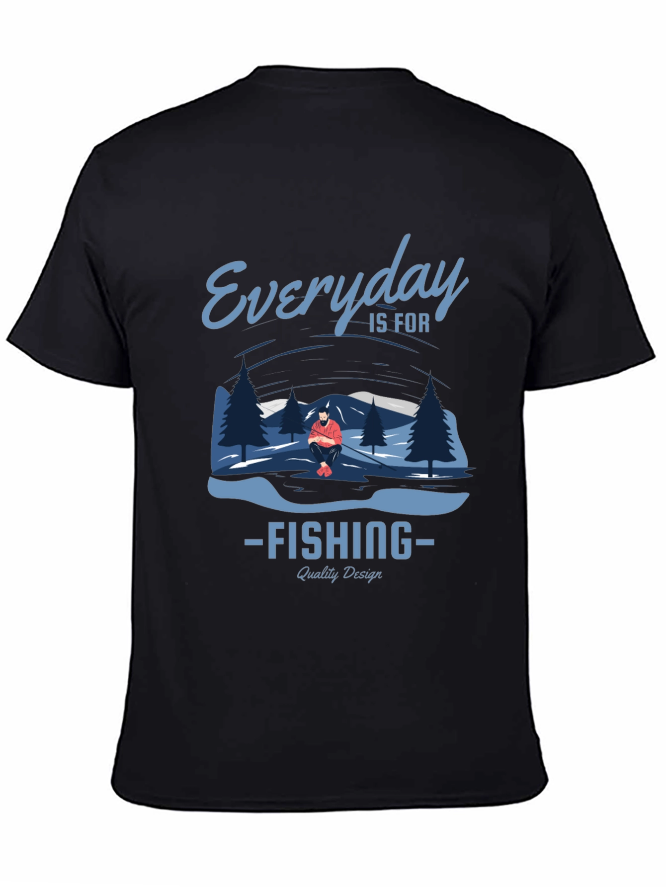 Everyday is for Fishing Graphic Tee - Black