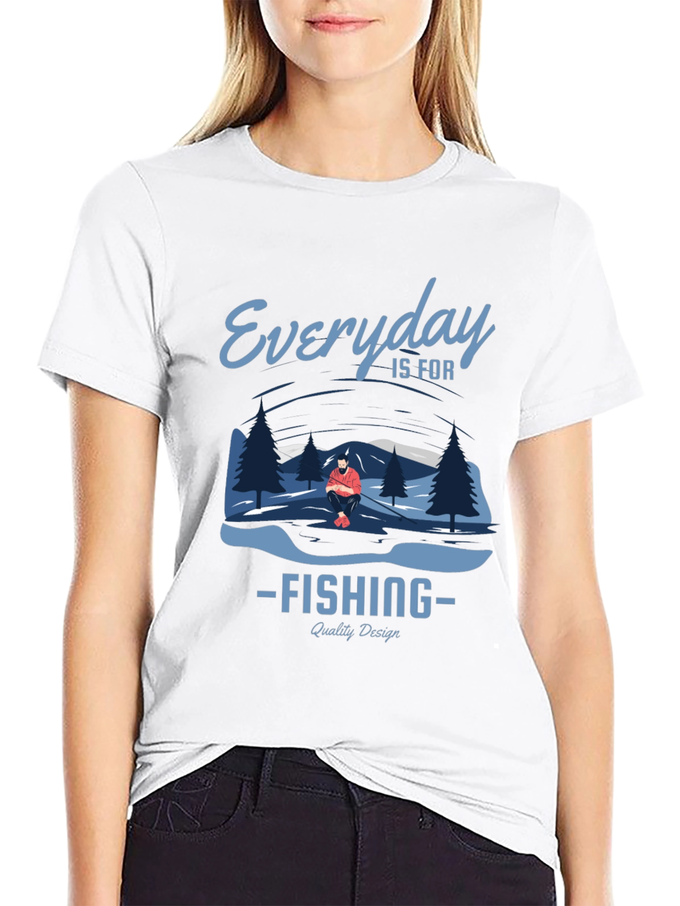 Everyday is for Fishing Graphic Tee - Black