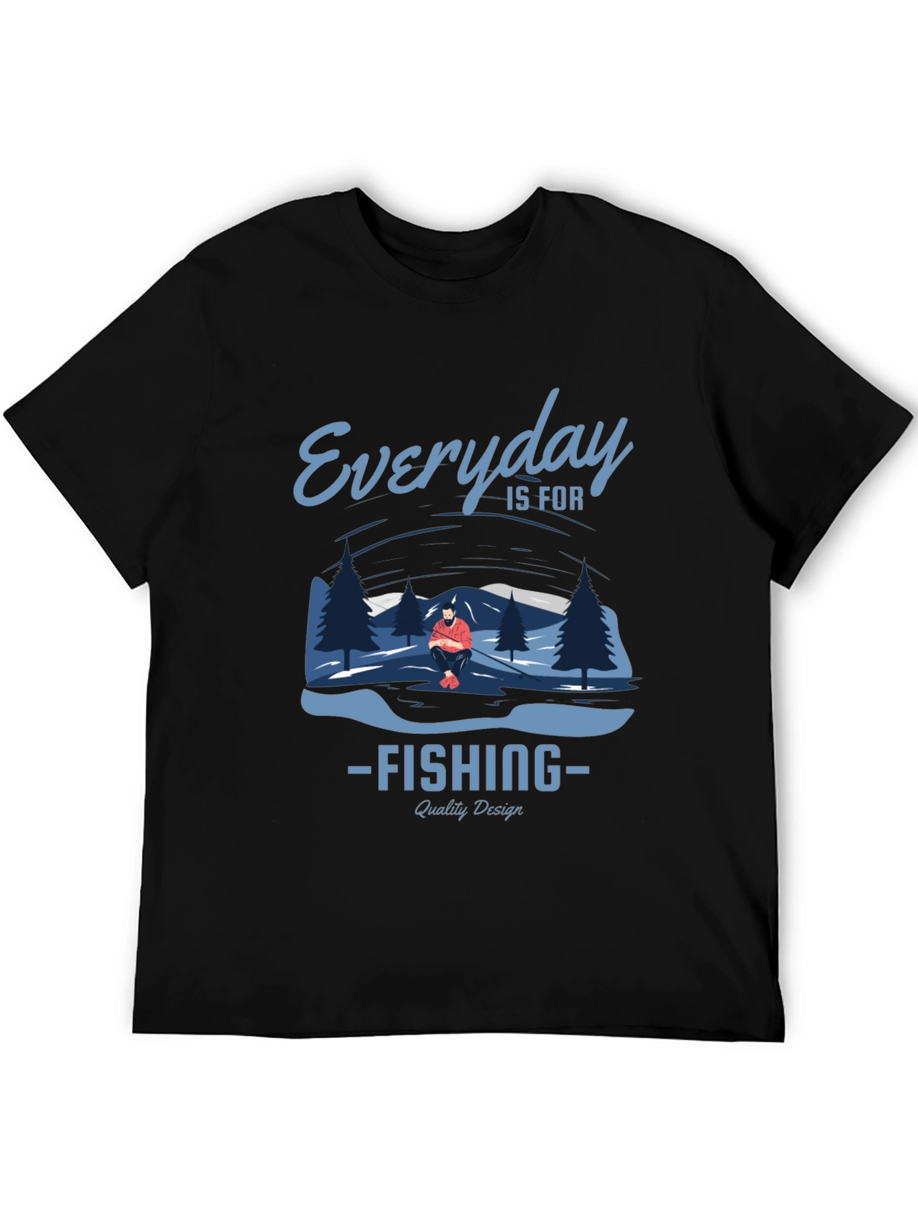 Everyday is for Fishing Graphic Tee - Black