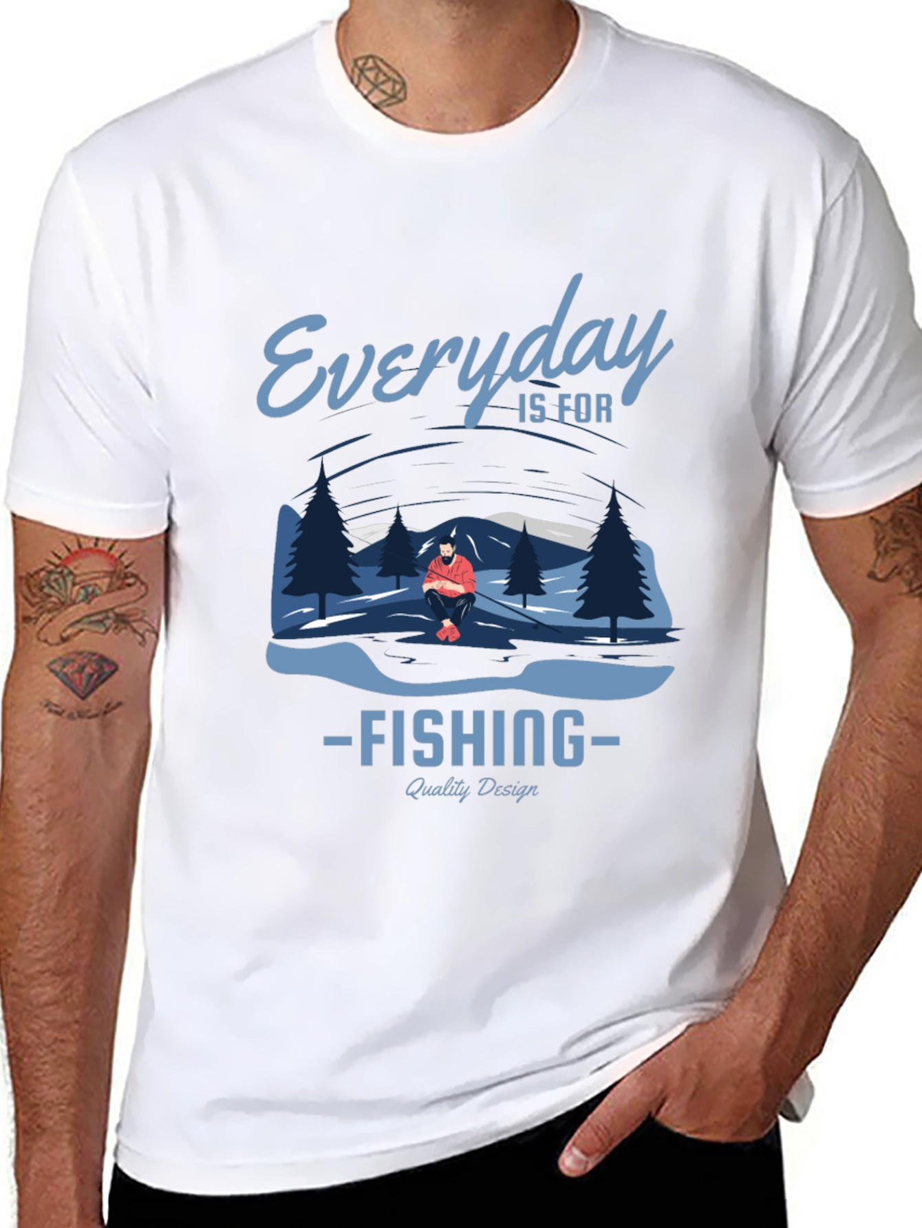 Everyday is for Fishing Graphic Tee - Black