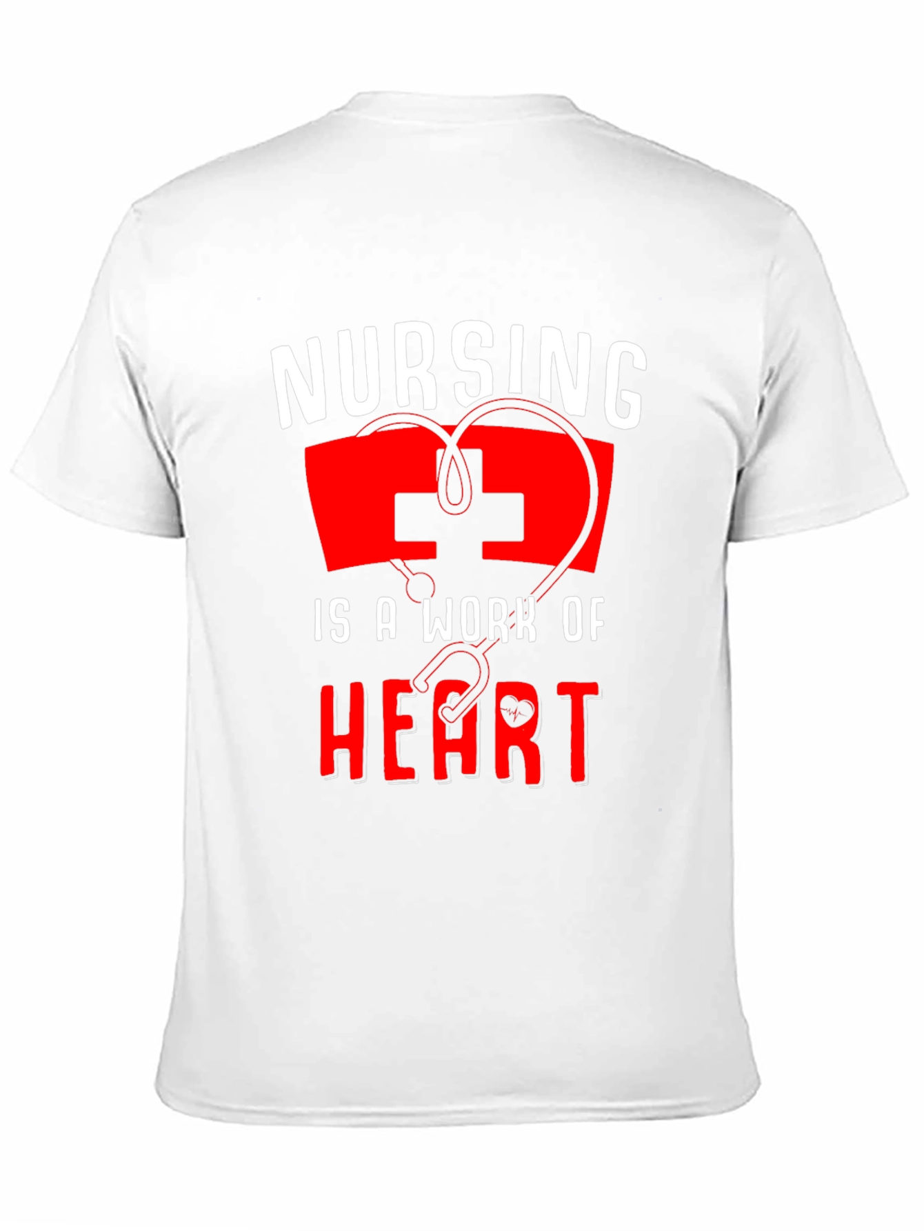 Nursing Is A Work Of Heart Graphic Tee