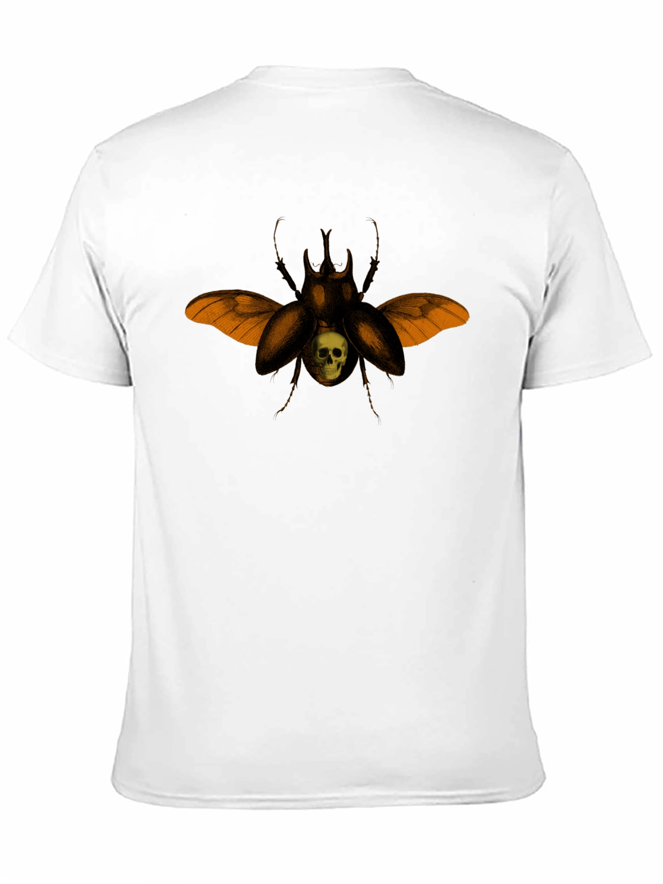 Beetle & Skull Graphic Tee - Black Cotton Blend