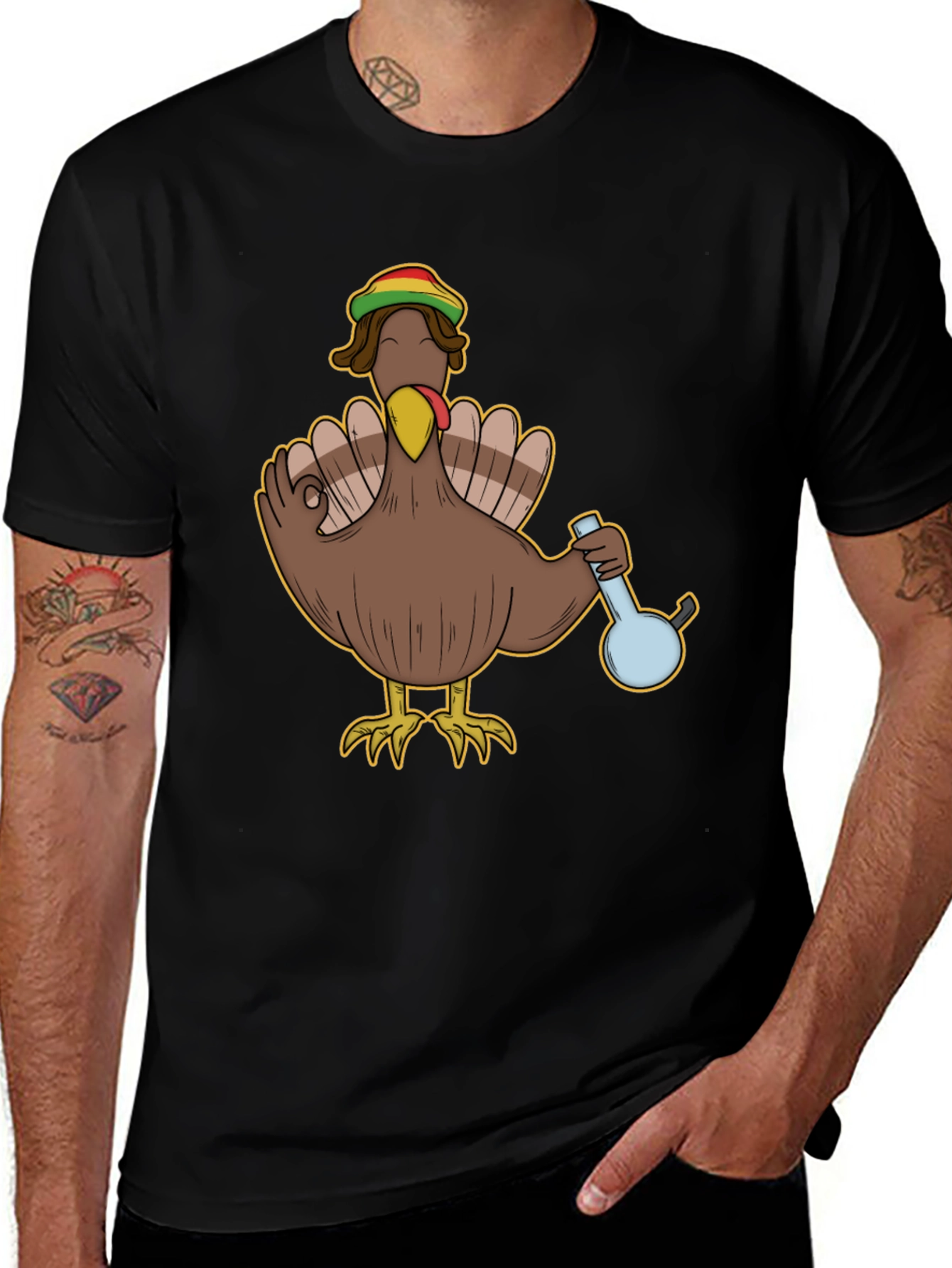 Rasta Turkey Thanksgiving T-Shirt