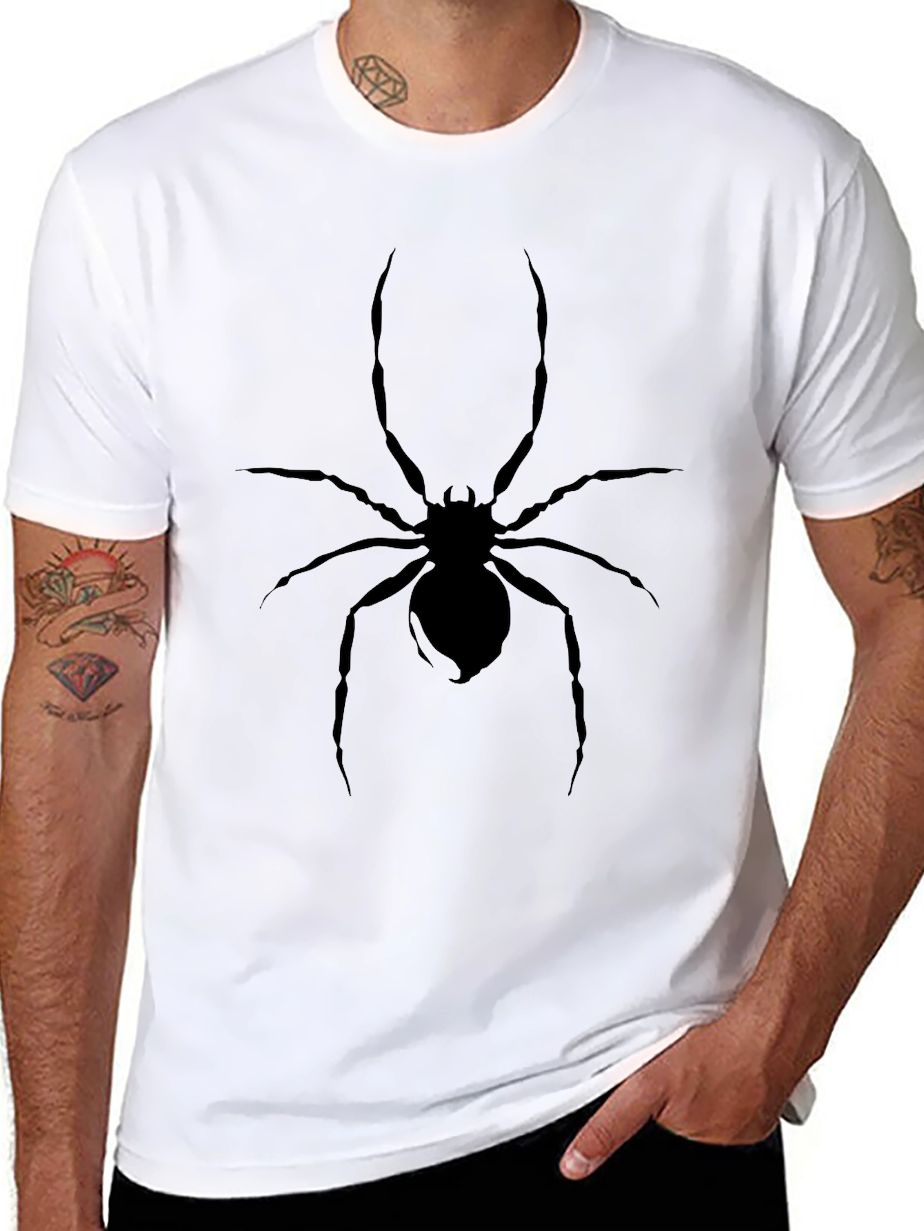 Black Spider Graphic T-Shirt