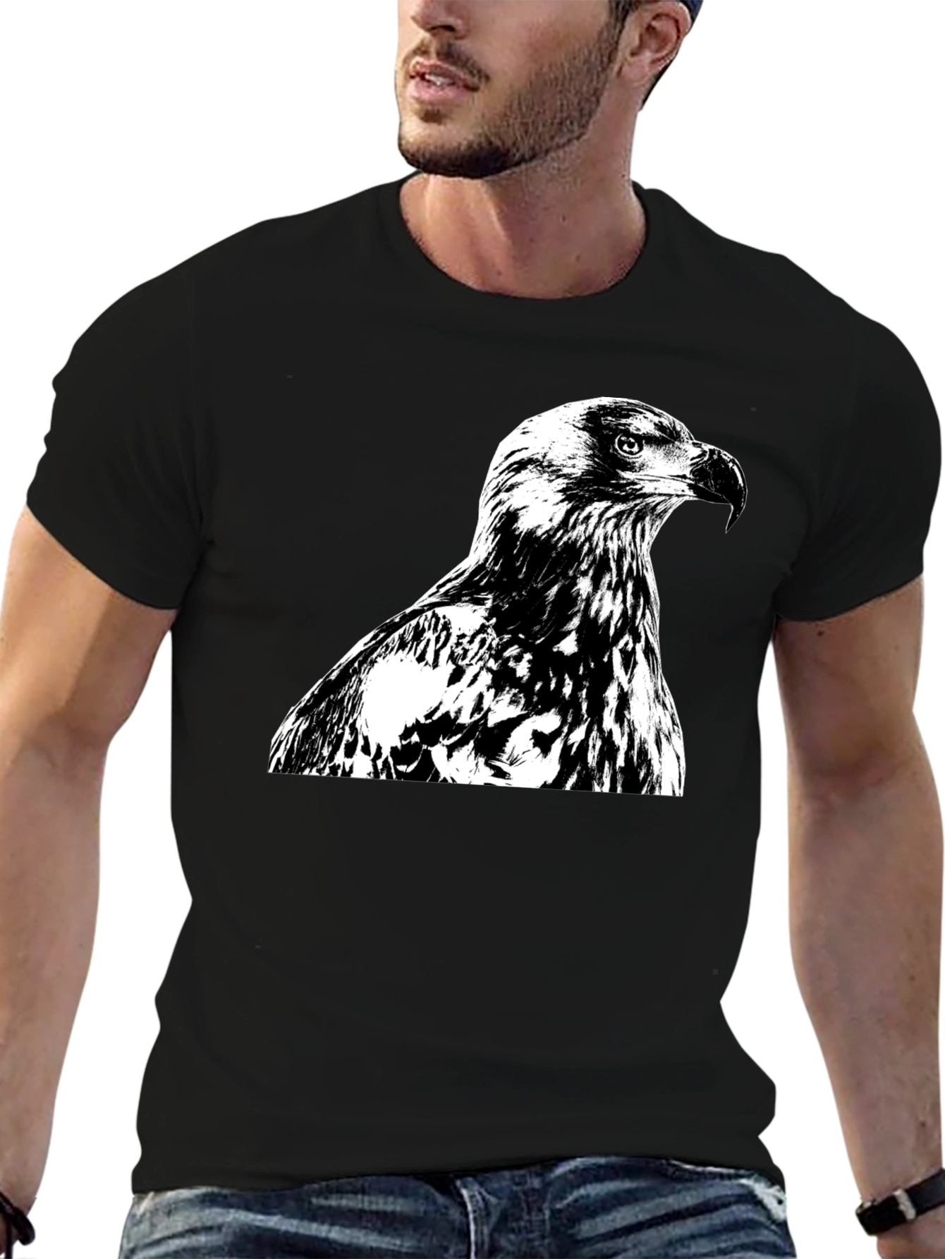 Eagle Graphic Tee - Bold Black T-Shirt