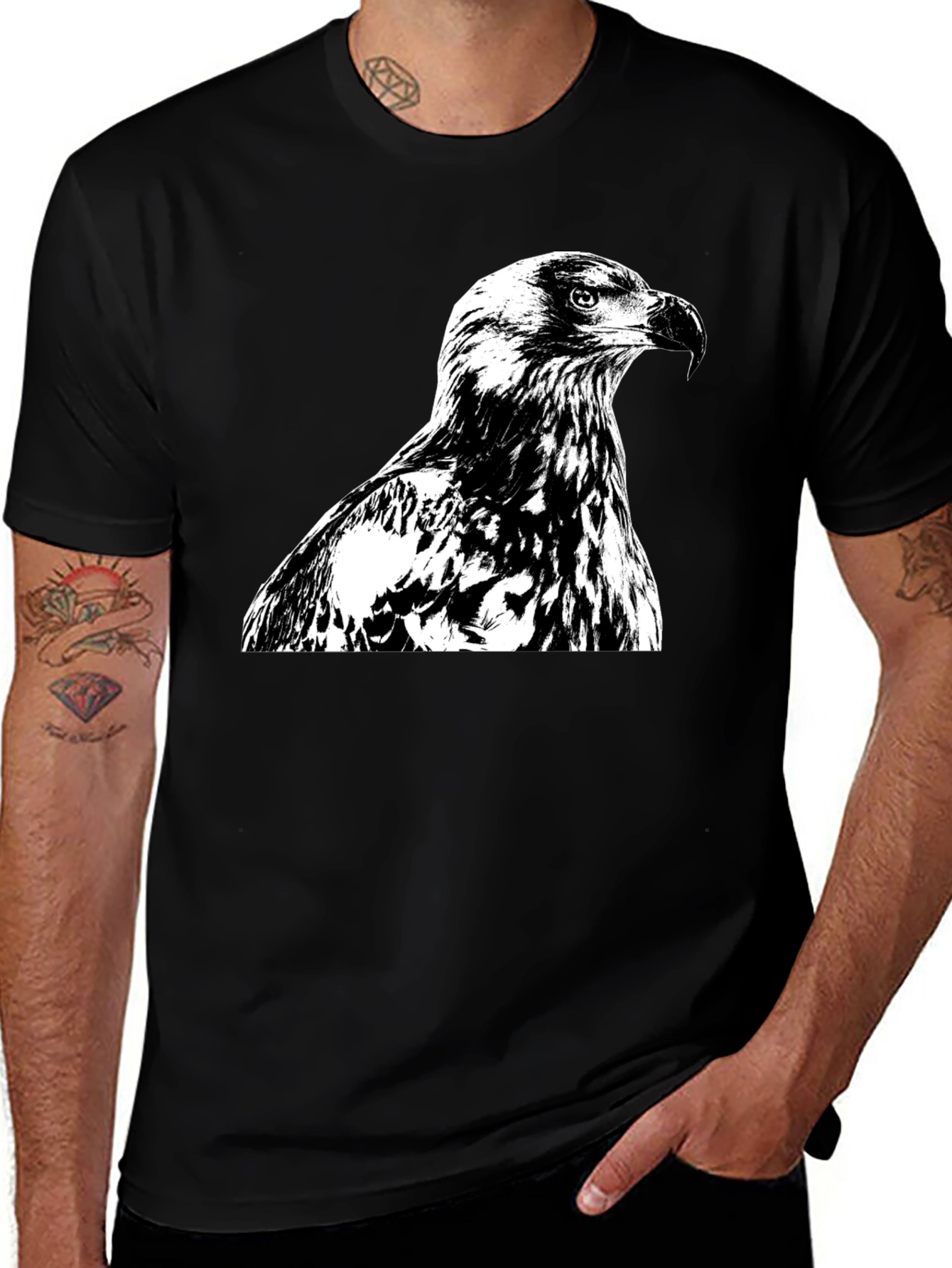 Eagle Graphic Tee - Bold Black T-Shirt