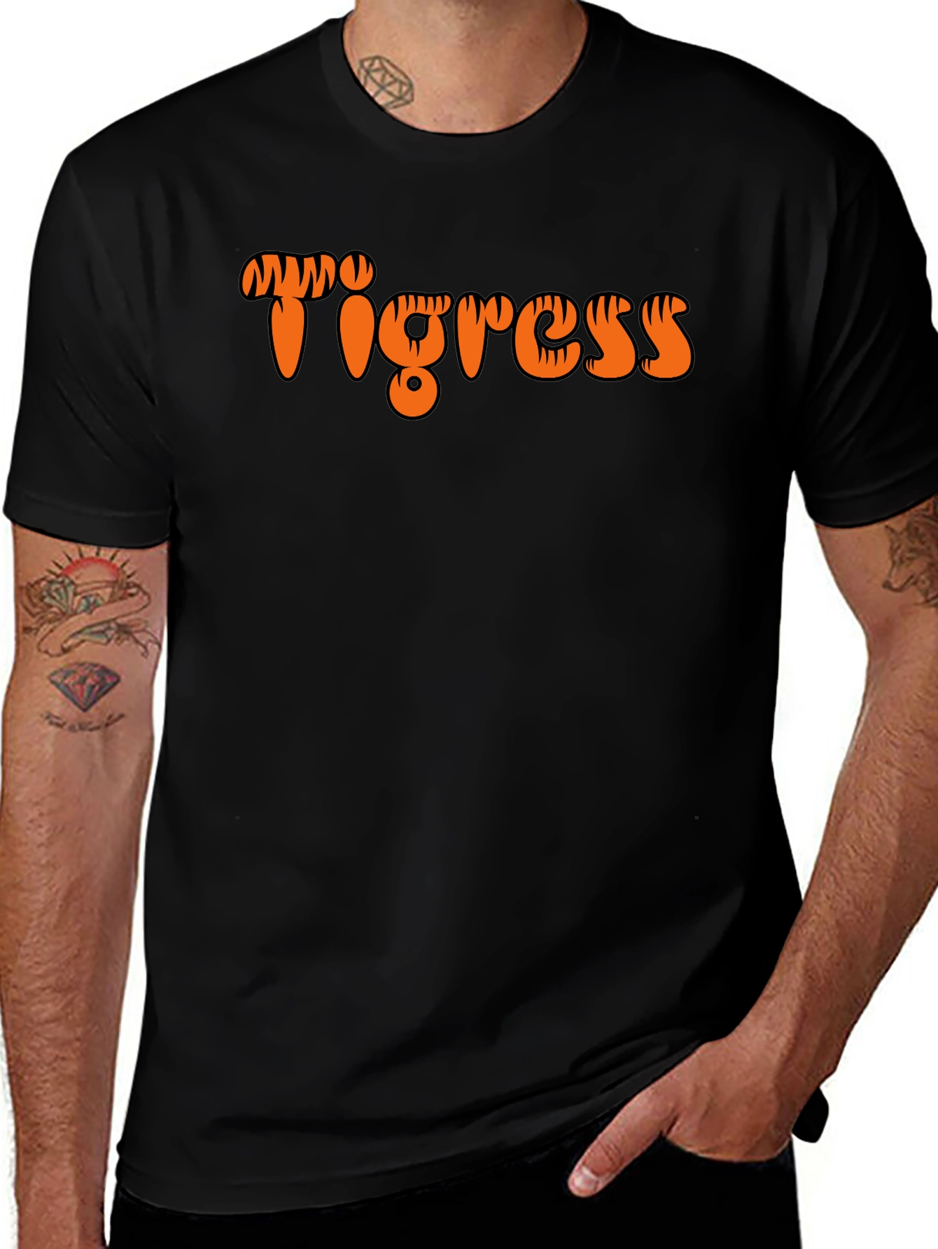 Tigress Graphic Black T-Shirt