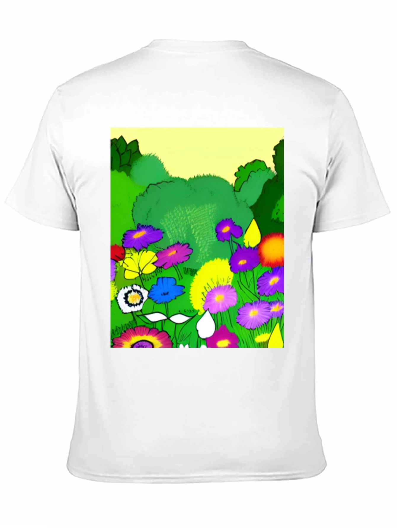 Vibrant Floral Garden Graphic T-Shirt