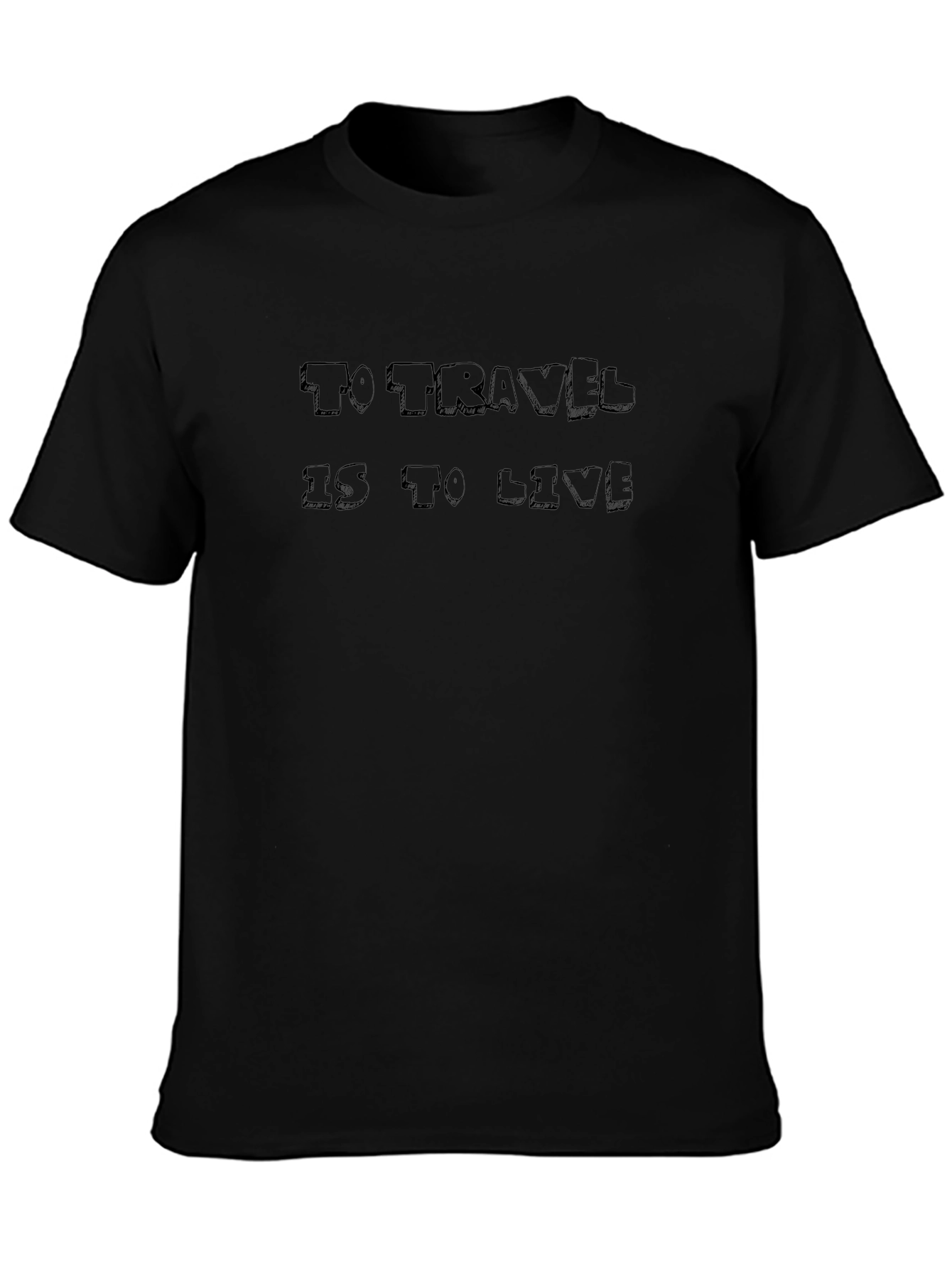 Travel Quote Black Graphic Tee Shirt