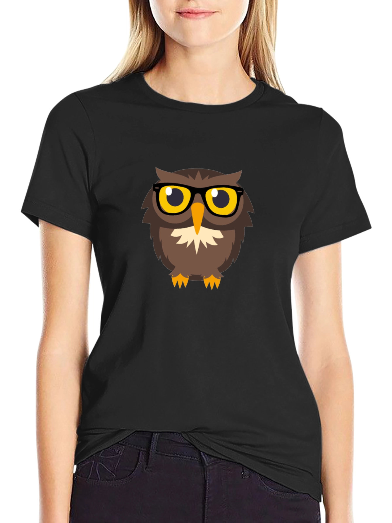 Owl with Glasses Graphic Tee