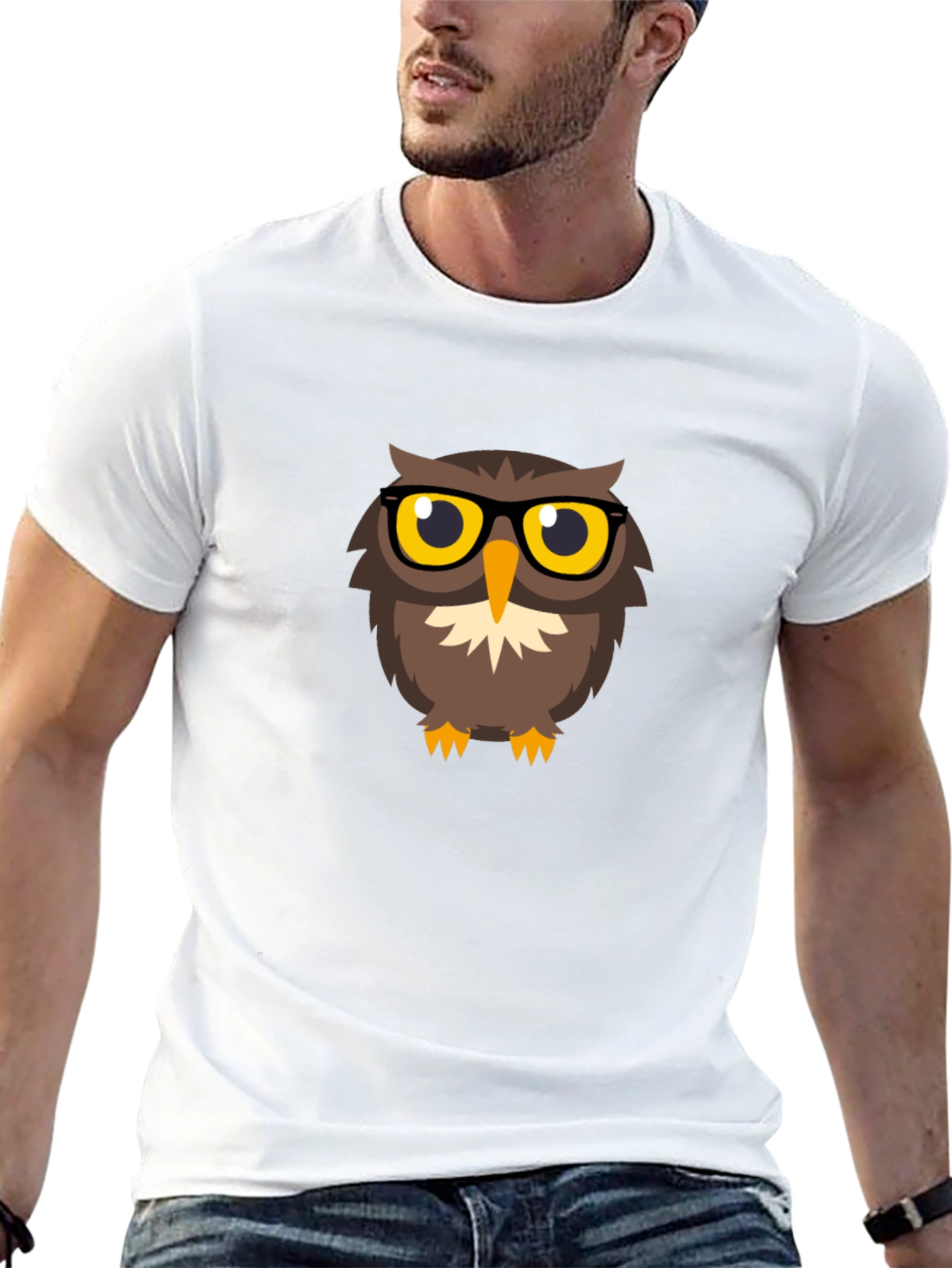Owl with Glasses Graphic Tee