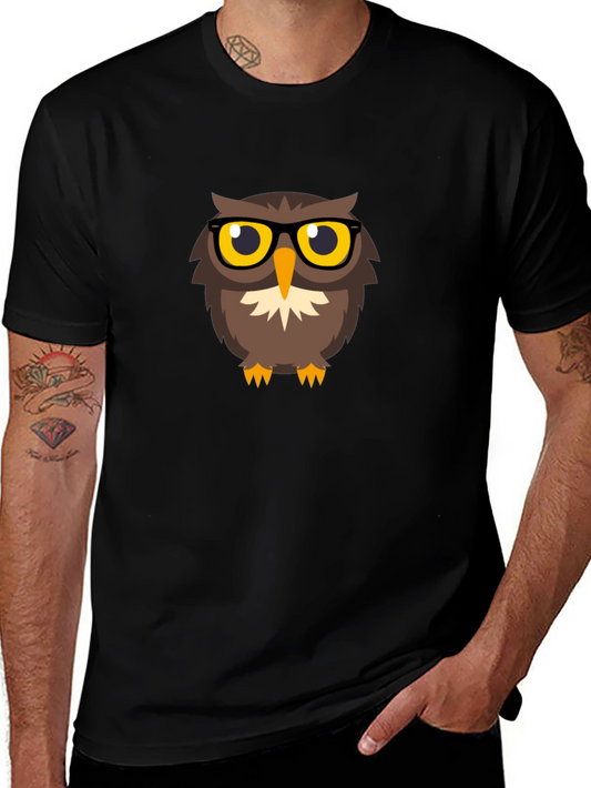 Owl with Glasses Graphic Tee