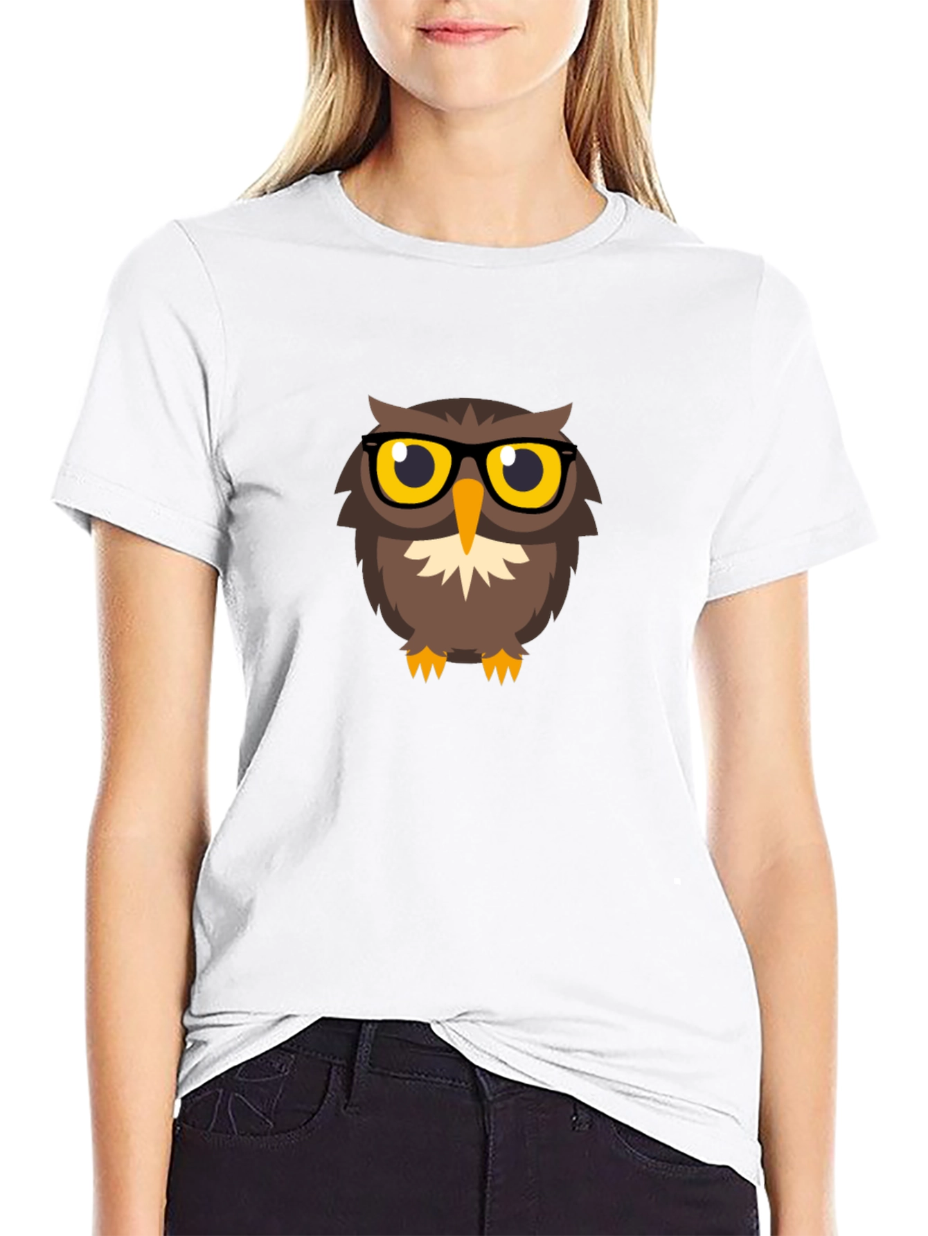 Owl with Glasses Graphic Tee