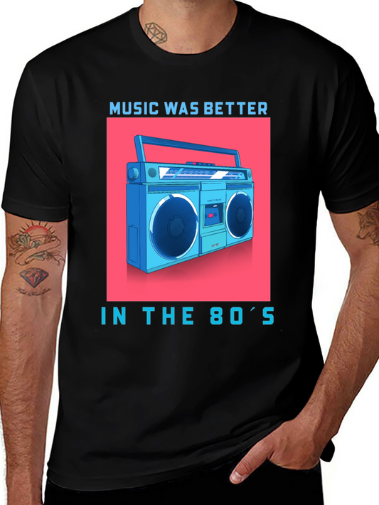 80s Music Boombox T-Shirt