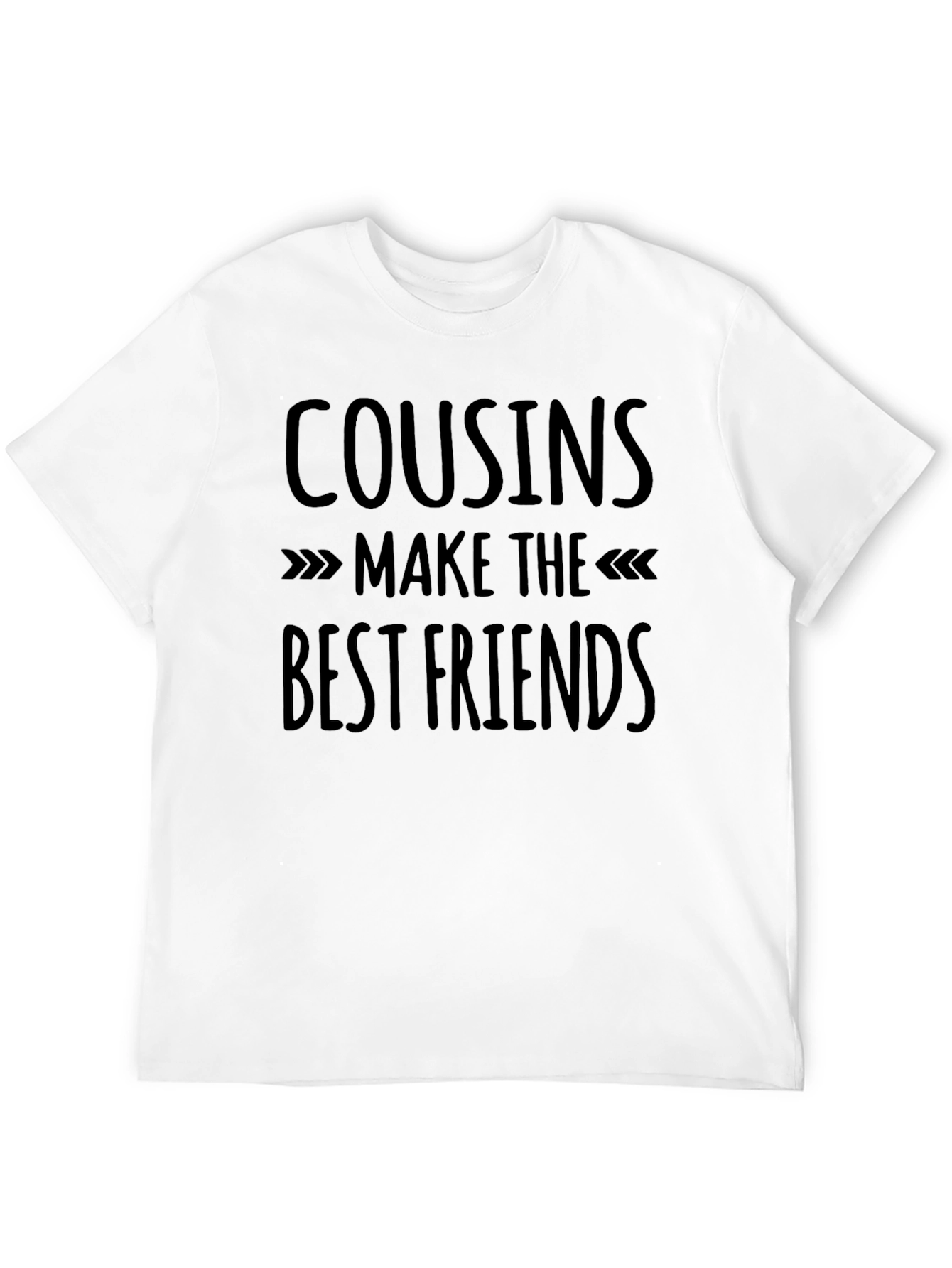 Cousins Make the Best Friends Black Graphic T-Shirt