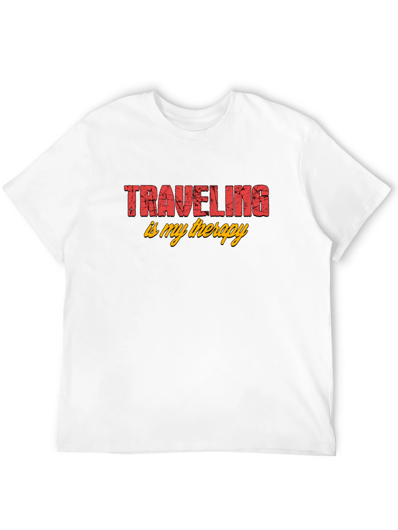 Traveling Is My Therapy Black Graphic Tee