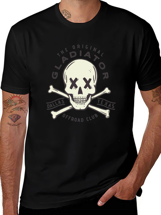 Gladiator Offroad Skull Graphic Tee - Black
