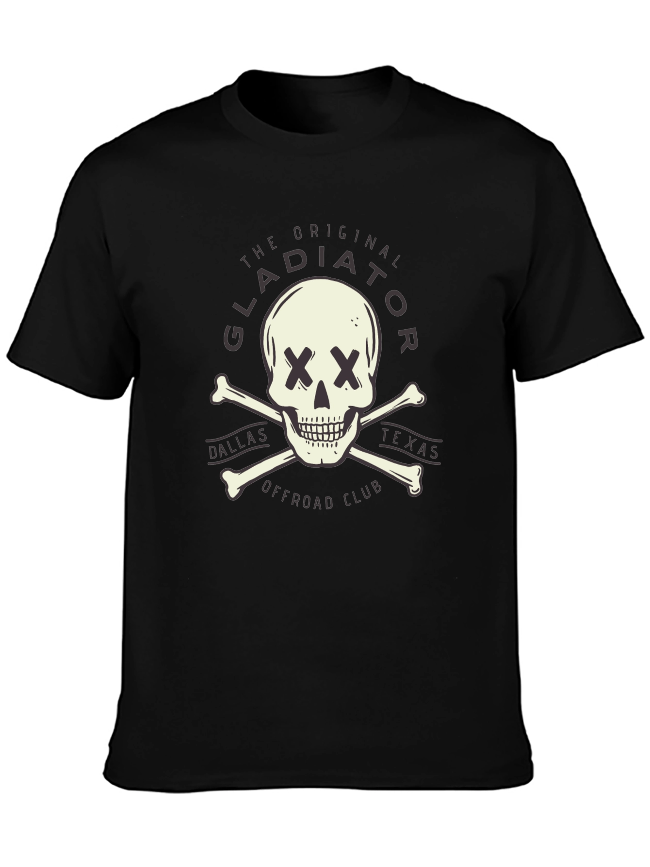 Gladiator Offroad Skull Graphic Tee - Black