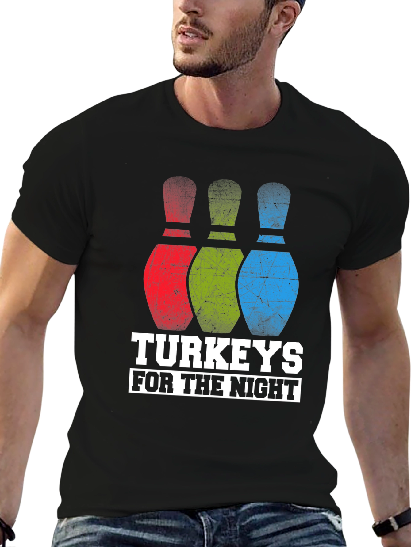 Turkeys For the Night Bowling Graphic Tee