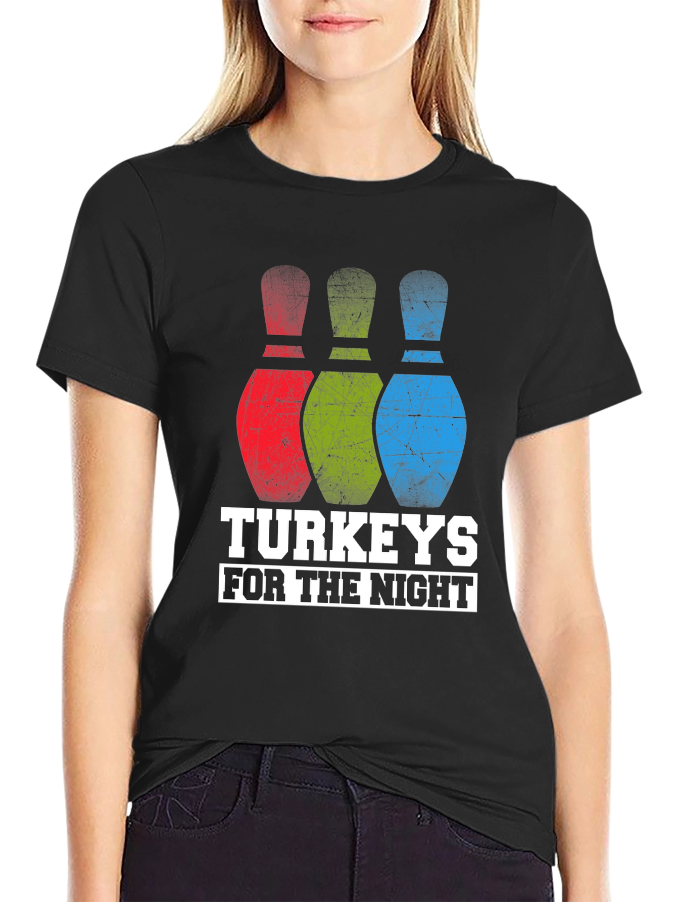 Turkeys For the Night Bowling Graphic Tee
