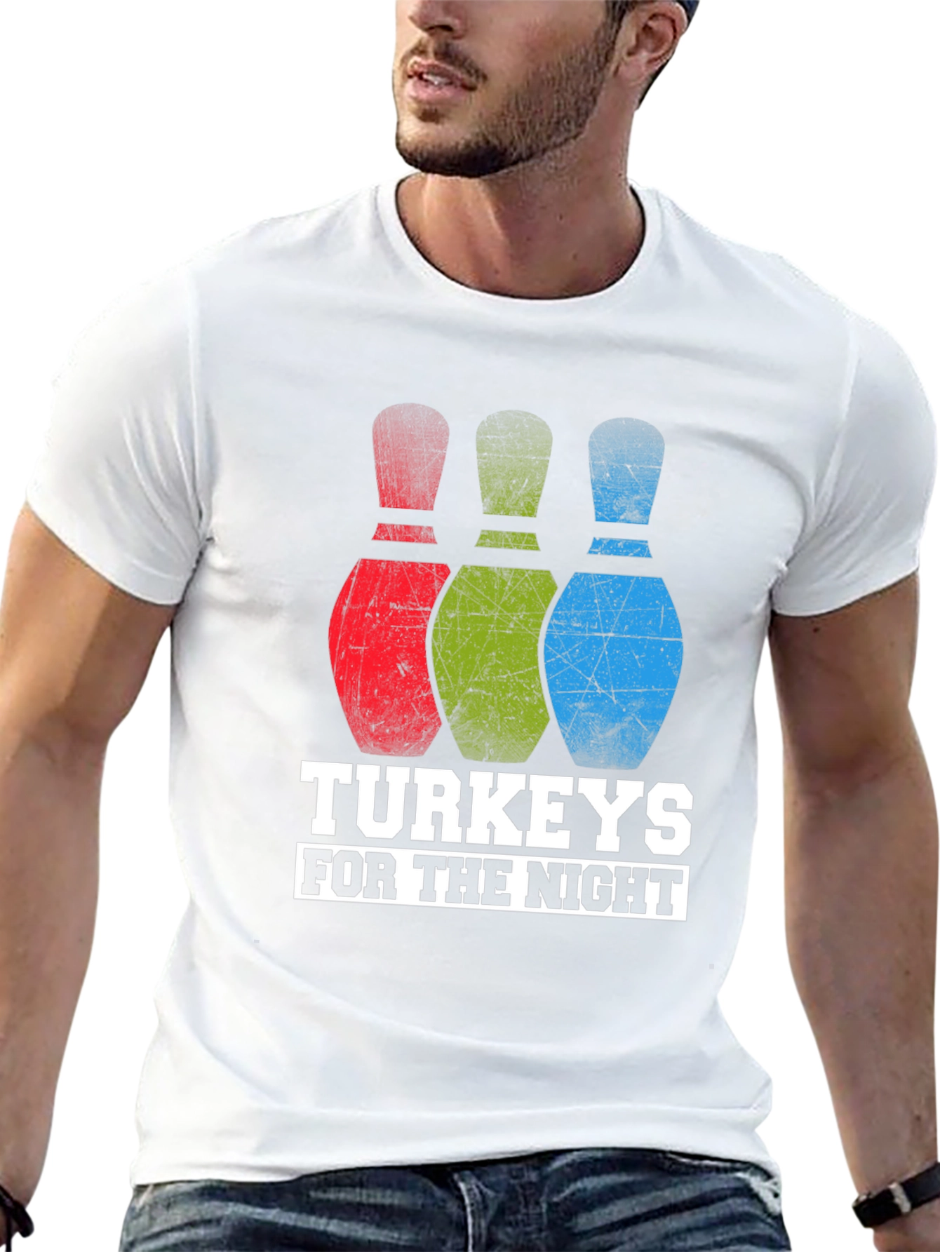 Turkeys For the Night Bowling Graphic Tee