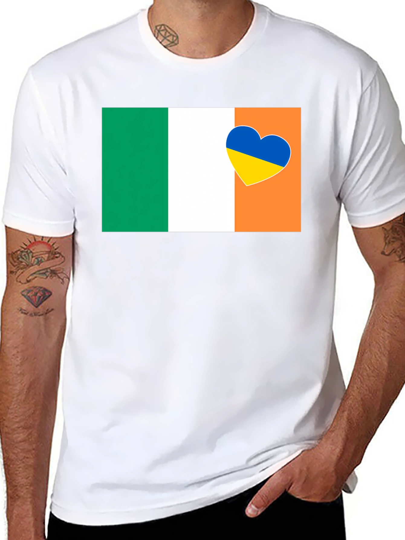 Ireland & Ukraine Heart T-Shirt