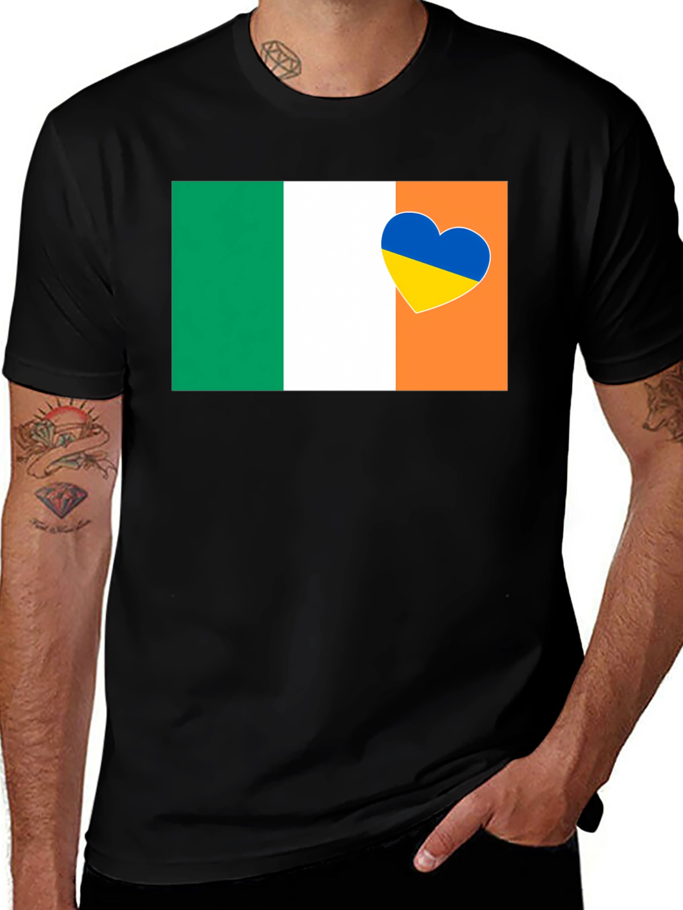 Ireland & Ukraine Heart T-Shirt