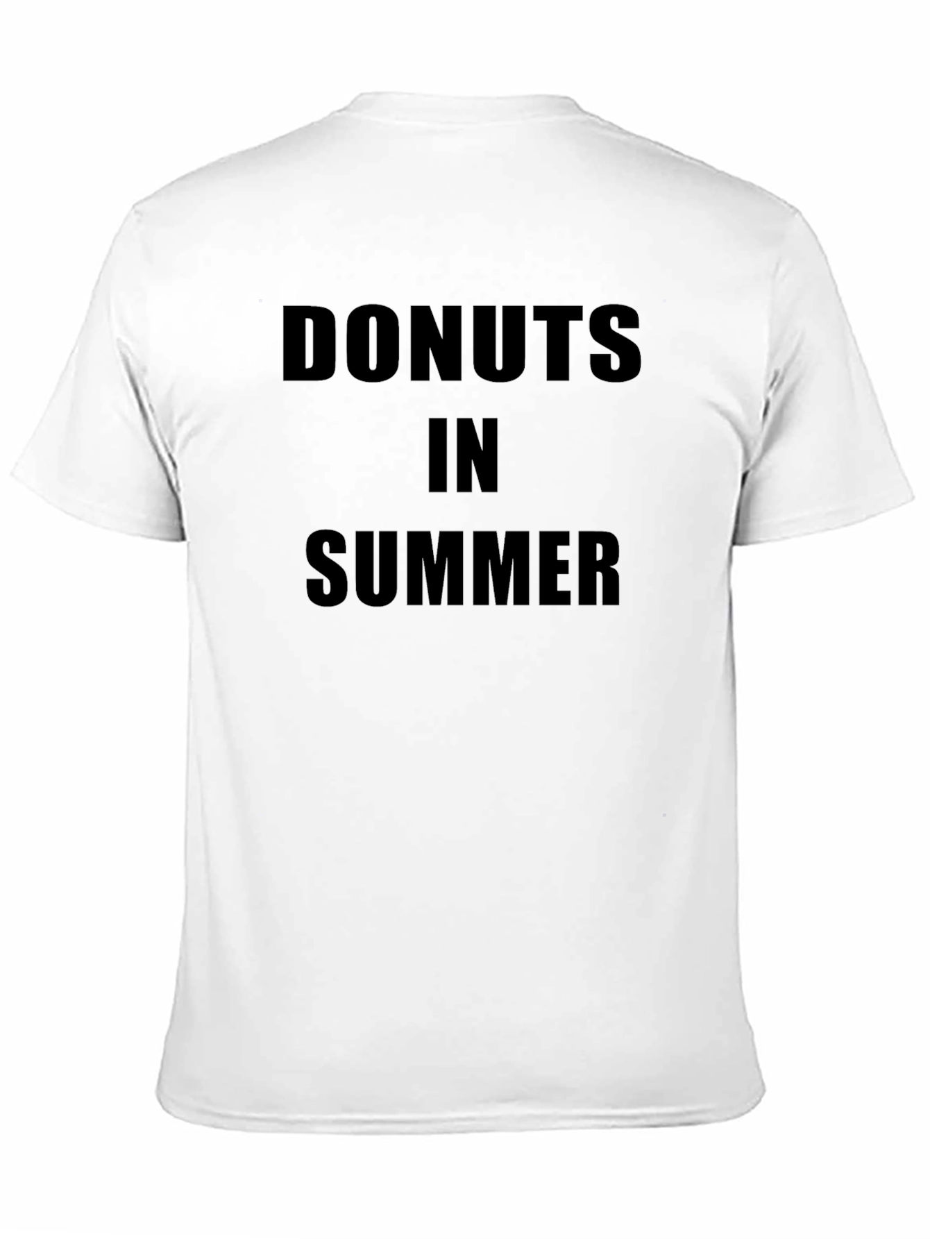 Donuts in Summer Black T-Shirt - Unique Graphic Tee