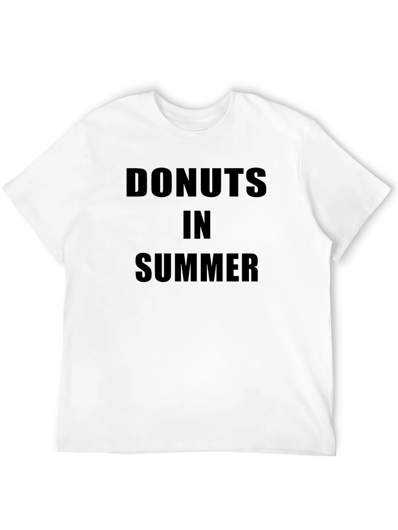 Donuts in Summer Black T-Shirt - Unique Graphic Tee