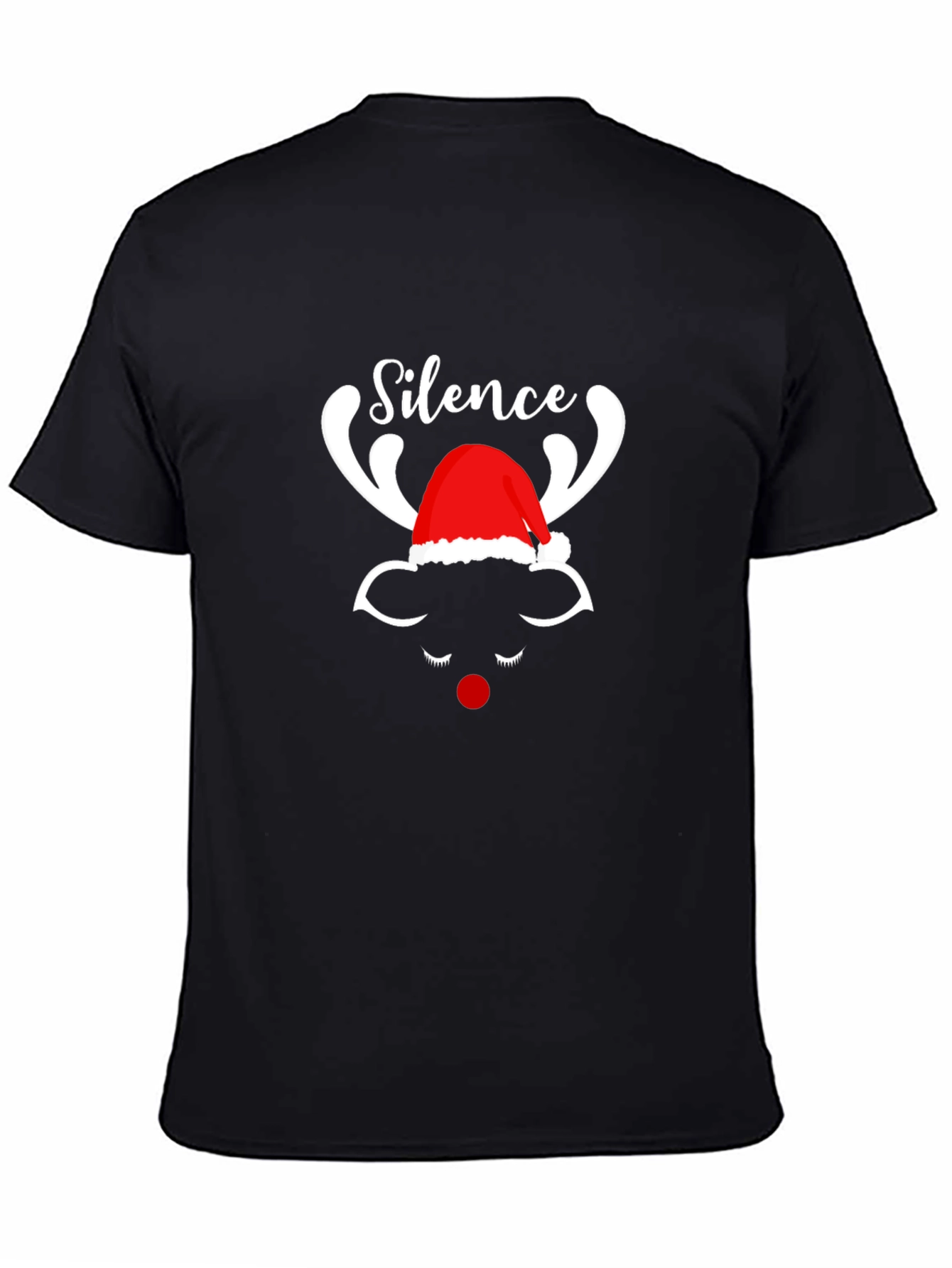 Silence Reindeer Christmas Graphic T-Shirt