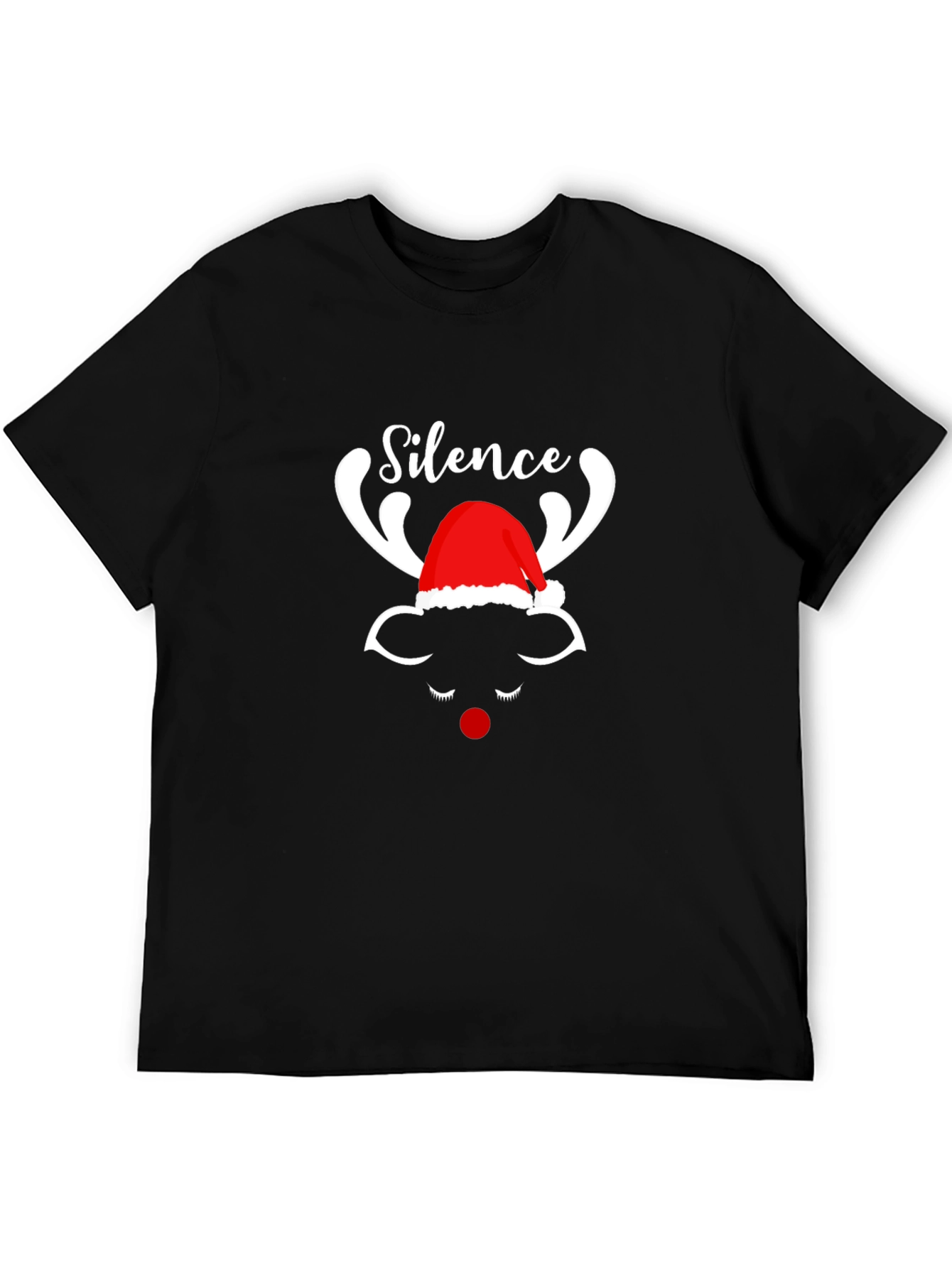 Silence Reindeer Christmas Graphic T-Shirt