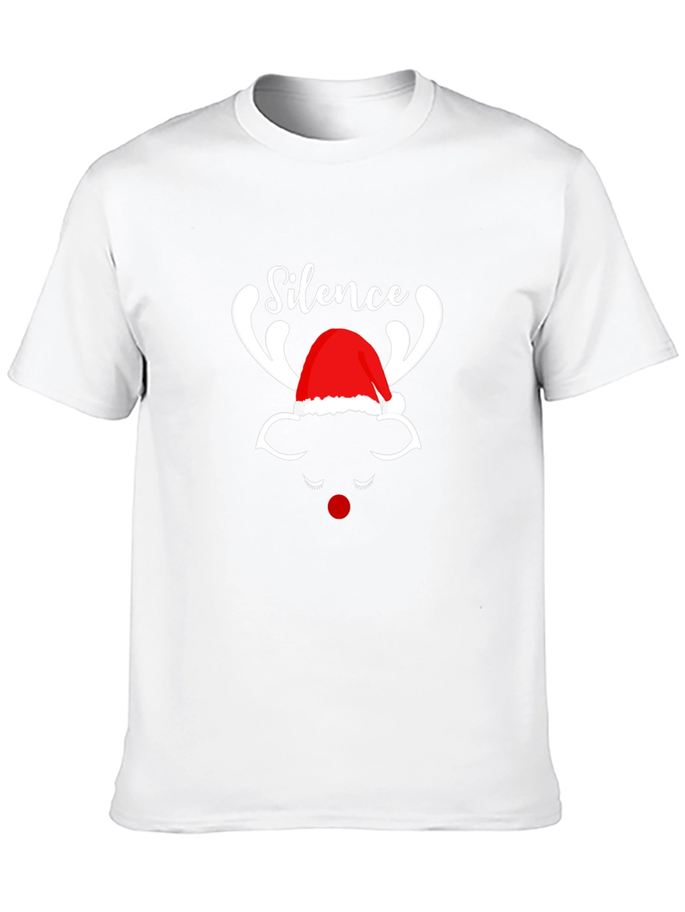 Silence Reindeer Christmas Graphic T-Shirt