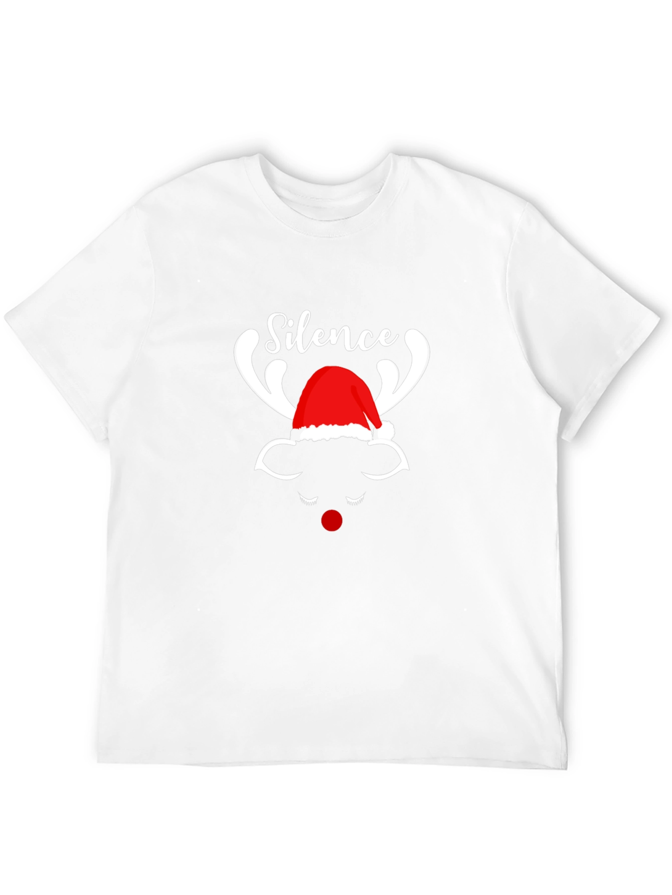 Silence Reindeer Christmas Graphic T-Shirt