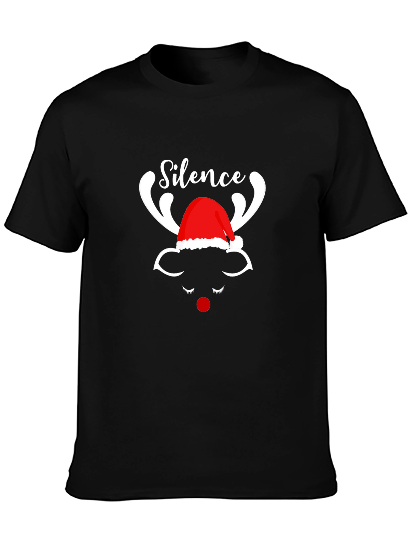 Silence Reindeer Christmas Graphic T-Shirt