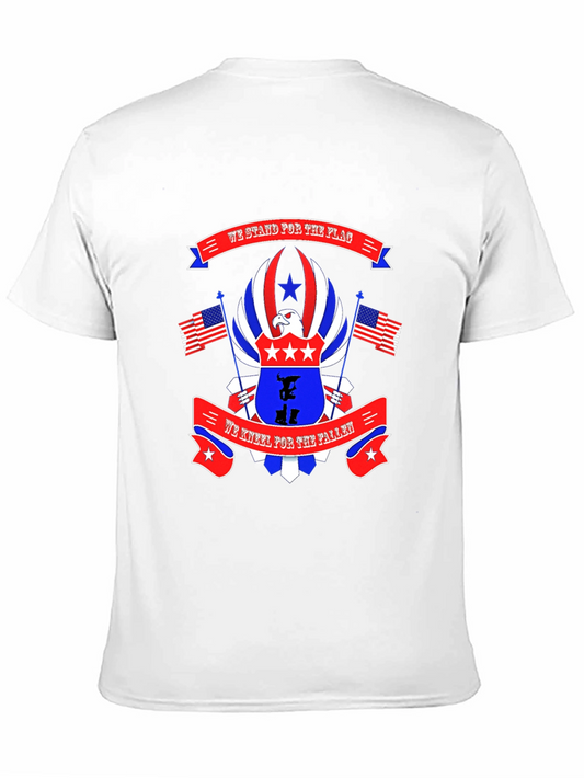 Patriotic Eagle T-Shirt We Stand For The Flag We Kneel For The Fallen