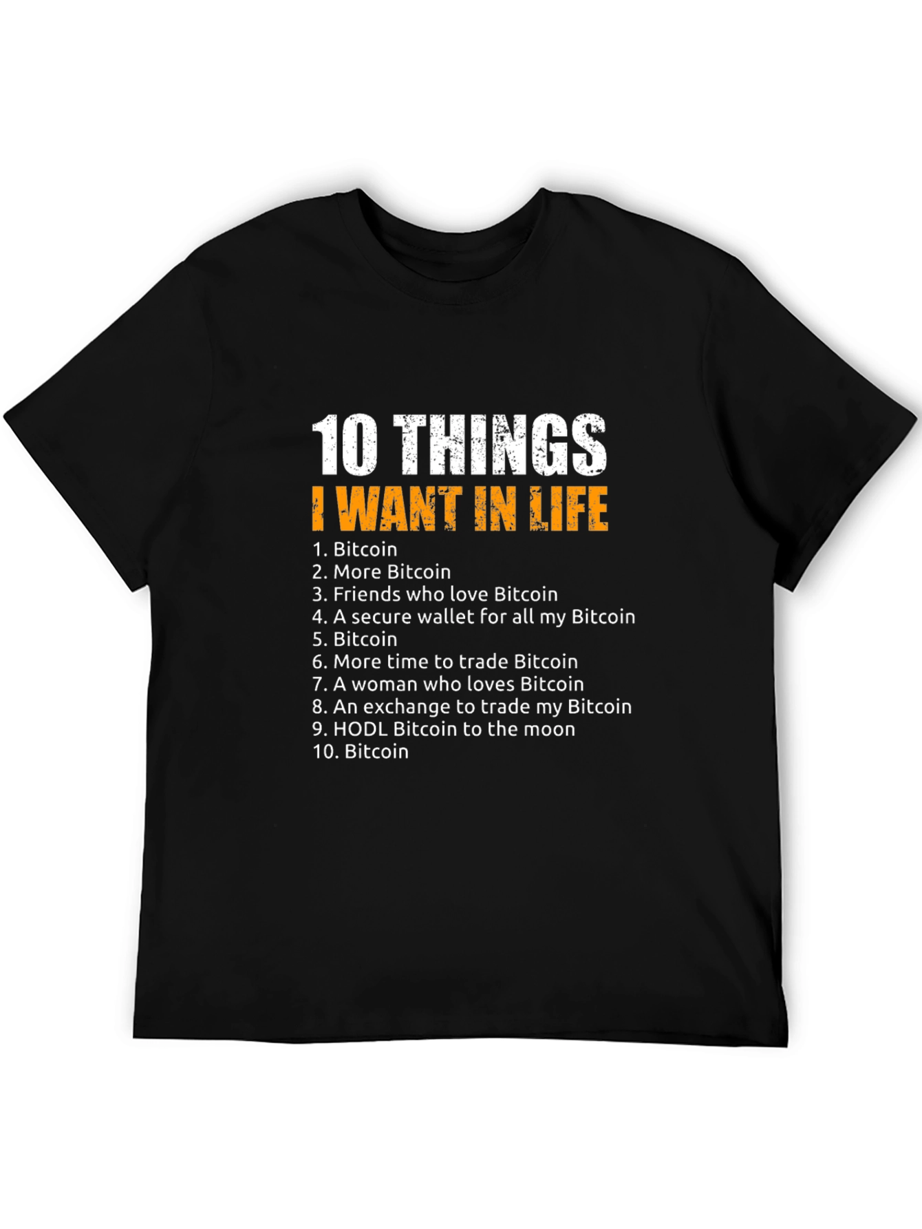 Bitcoin Lover Black T-Shirt | 10 Things Crypto Tee