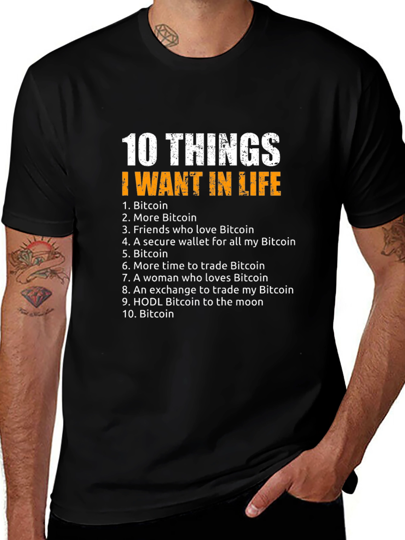 Bitcoin Lover Black T-Shirt | 10 Things Crypto Tee
